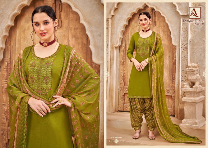 Alok Patiyala Fusion 10 Ethnic Wear Punjabi Dress Material Catalog